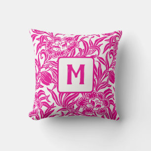 Coussin Motif floral botanique vintage Art Nouveau