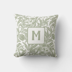 Coussin Motif floral botanique vintage Art Nouveau