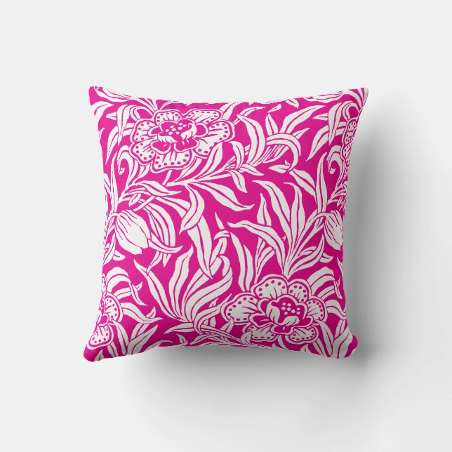 Coussin Motif floral botanique vintage Art Nouveau (Verso)