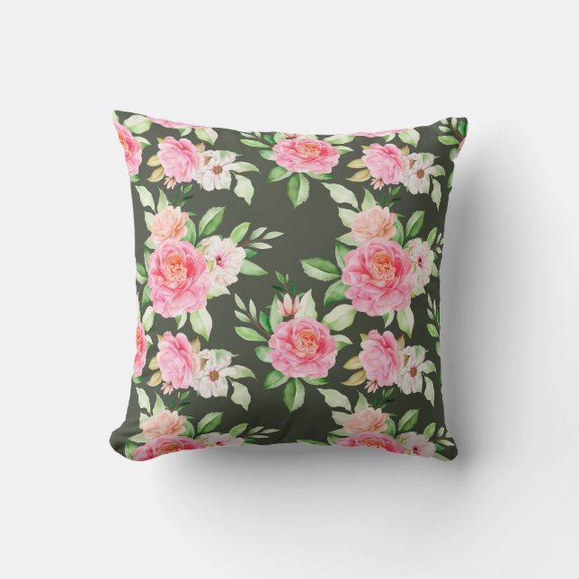 Coussin Motif Floral Classé Jeu d'oreiller (Recto)