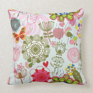 Coussin Motif floral dans le rétro style 2