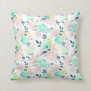 Coussin Motif floral d'aquarelle