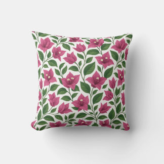 Coussin Motif floral de bougainvillée sans couture