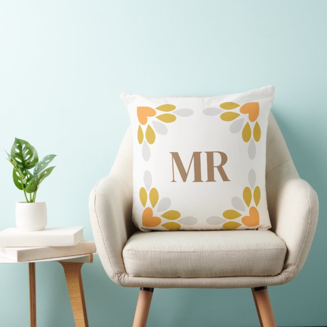 Coussin motif floral de fleurs de printemps (Chaise)