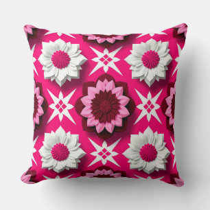 Coussin Motif floral de lotus rose pour une décoration int