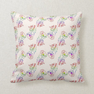 Coussin Motif floral de Poppyes. Pavot