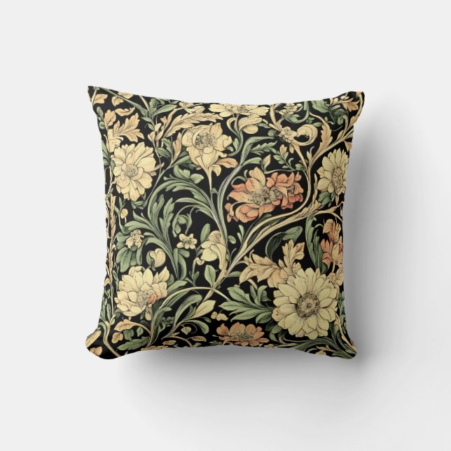 Coussin Motif floral de style victorien  (Recto)
