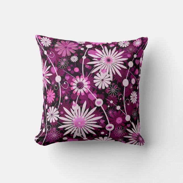 Coussin Motif floral de Valentine (Recto)