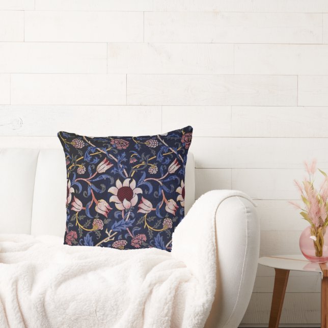 Coussin Motif floral de William Morris, Evenlode. (Canapé)
