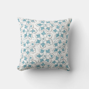 Coussin Motif floral dessiné à la main
