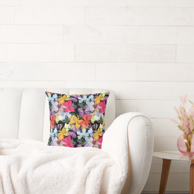 Coussin Motif floral dynamique (Canapé)