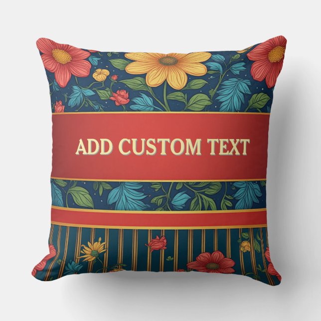 Coussin Motif floral élégant (Recto)