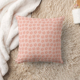 Coussin Motif floral élégant fleurs roses sur rose