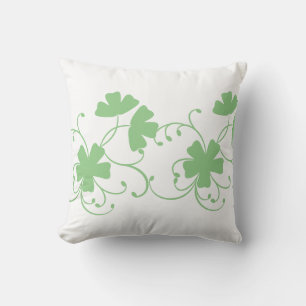 Coussin Motif Floral En Couleur Vert Sage
