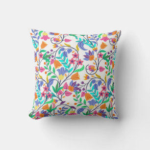 Coussin Motif floral exotique coloré