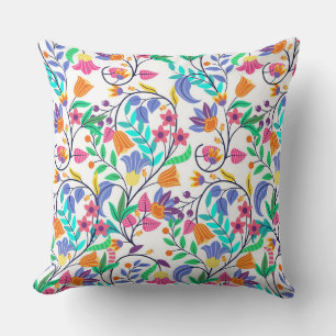 Coussin Motif floral exotique coloré