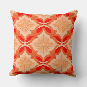 Coussin Motif floral géométrique avec motifs symétriques