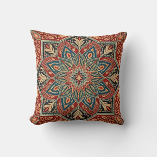 Coussin Motif floral géométrique coloré pour l'art et la d