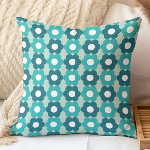 Coussin Motif floral géométrique rétro