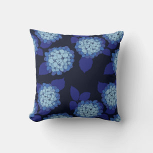 Coussin Motif floral Hamptons Blue Hydrangeas