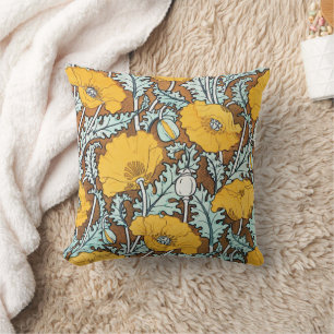 Coussin Motif floral jaune
