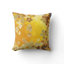 Motif floral jaune vintage