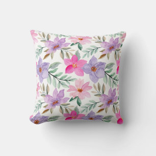 Coussin Motif floral Lilac rose roux tendance