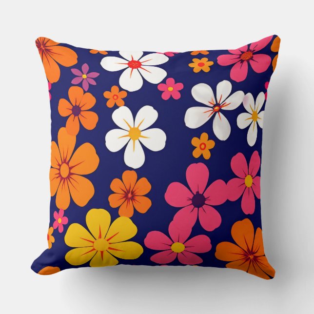 Coussin Motif floral lumineux (Recto)
