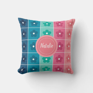 Coussin Motif floral mignon personnalisé