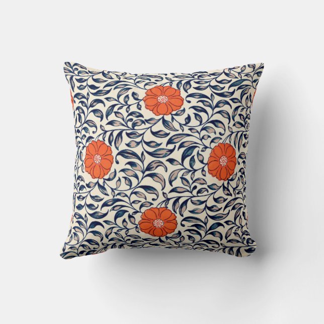 Coussin Motif floral ornemental (Verso)