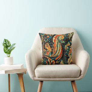 Coussin Motif floral ornemental complexe