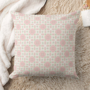 Coussin Motif floral rose pastel