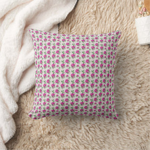 Coussin Motif floral rose sans couture   Aquarelle élégant