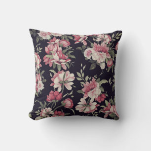 Coussin Motif floral sans couture avec rose, aquarelle. Vi