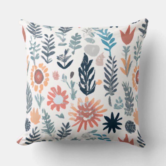 Coussin Motif floral sans couture Fusion Florale (Recto)