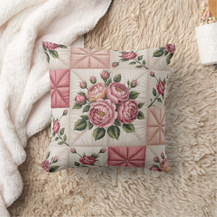 Coussin Motif floral sans couture, motif de roses sans cou