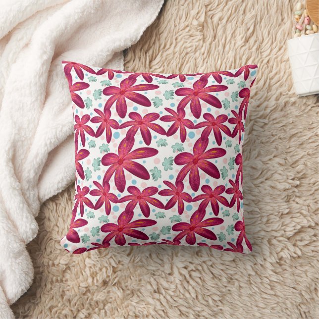 Coussin Motif floral sans couture | Répétition de fleurs à (Couverture)