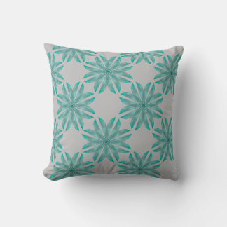 Coussin Motif floral sur gris clair