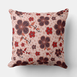 Coussin Motif floral vibrant avec des fleurs colorées