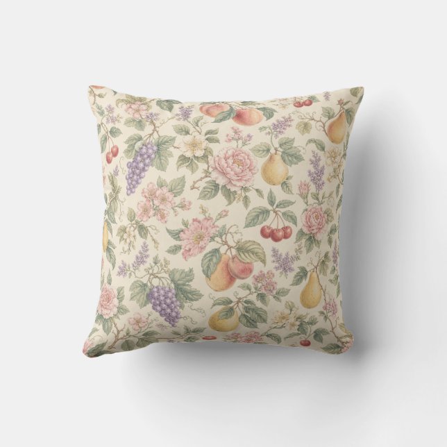 Coussin Motif floral vintage (Verso)