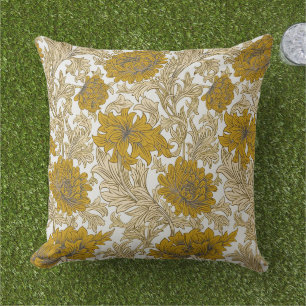 Coussin Motif floral vintage de William Morris aux tons te