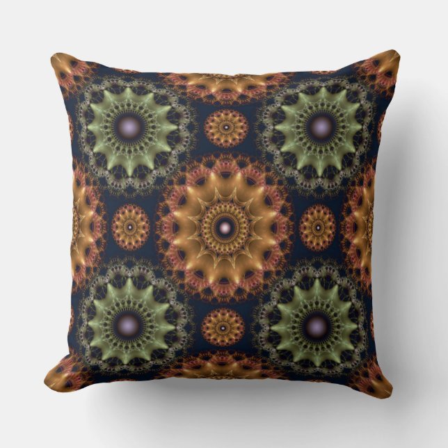 Coussin Motif fractal brillant (Recto)