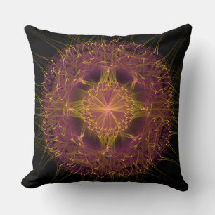Coussin Motif fractal de fée brillante