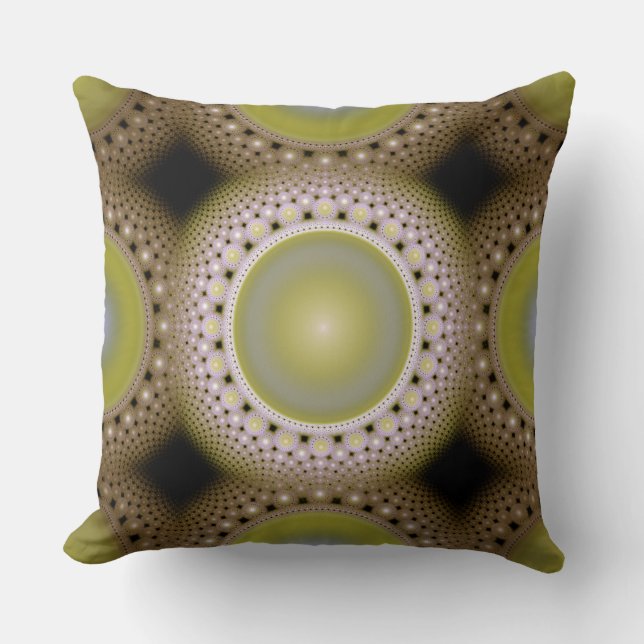 Coussin Motif fractal de Noël (Recto)