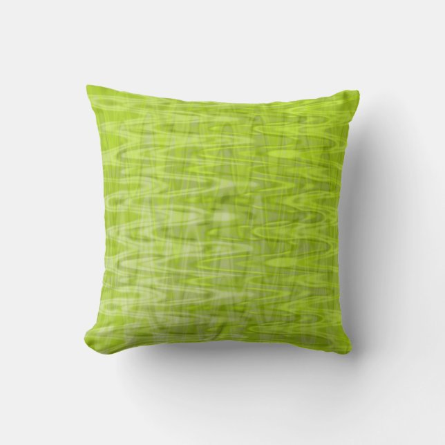 Coussin Motif frais d'abrégé sur vert de chaux (Recto)
