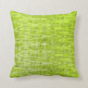 Coussin Motif frais d'abrégé sur vert de chaux