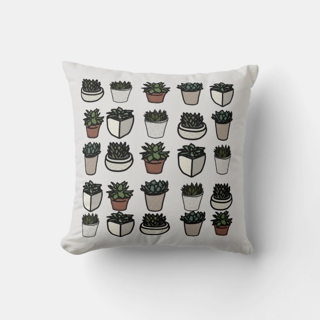 Coussin Motif funky plante Cactus (Recto)