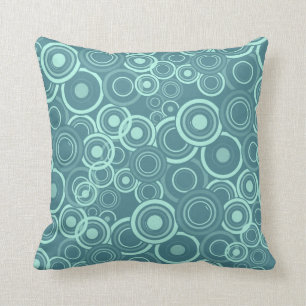 Coussin Motif génial bleu de cercles
