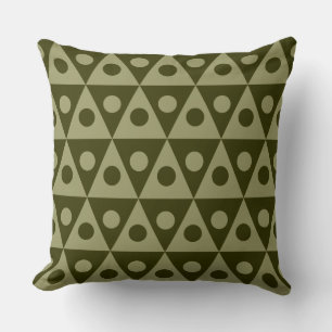 Coussin Motif géométrique 260514 - Tons d'olive 03