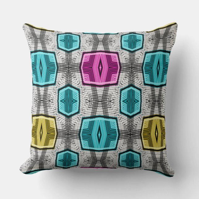 Coussin Motif géométrique 60 rétro (Recto)